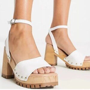 Steve Madden Ocala White Leather Sandals